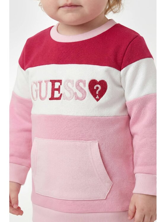 Guess Kids Guess Kids Každodenní šaty 183706 Růžová Classic Fit