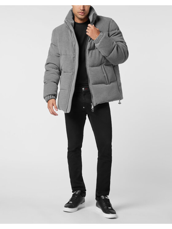 PHILIPP PLEIN PHILIPP PLEIN Kurtka puchowa 26055 Beżowy Regular Fit