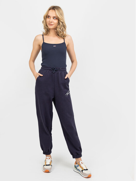 Tommy Hilfiger Tommy Hilfiger Spodnie dresowe DW0DW11886-C87 R. SM Granatowy Regular Fit