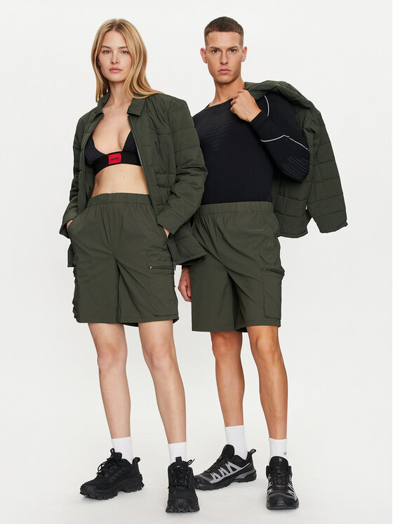 Rains Rains Szorty sportowe Tomar Shorts 19310 Zielony Regular Fit