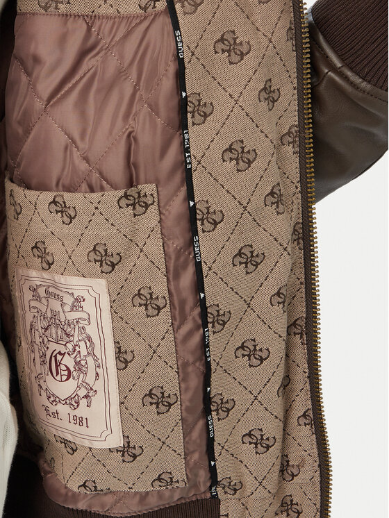 Guess Guess Преходно яке 182886 Кафяв Classic Fit