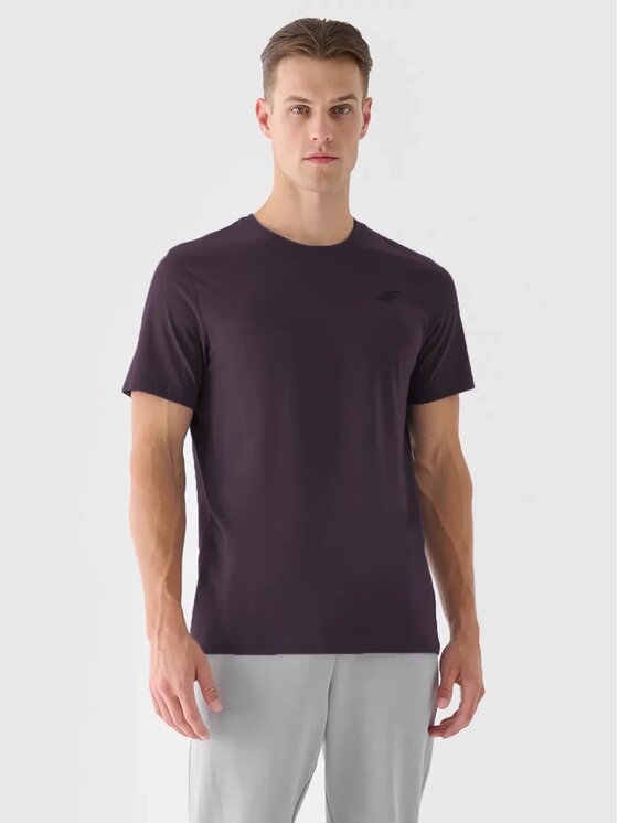 4F 4F T-Shirt 4FWSS25TTSHM3096-50S Μωβ Regular Fit