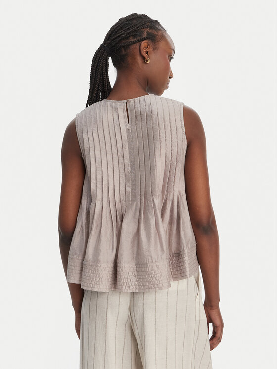 Eleh Eleh Μπλουζάκι SS260268 Μπεζ Regular Fit