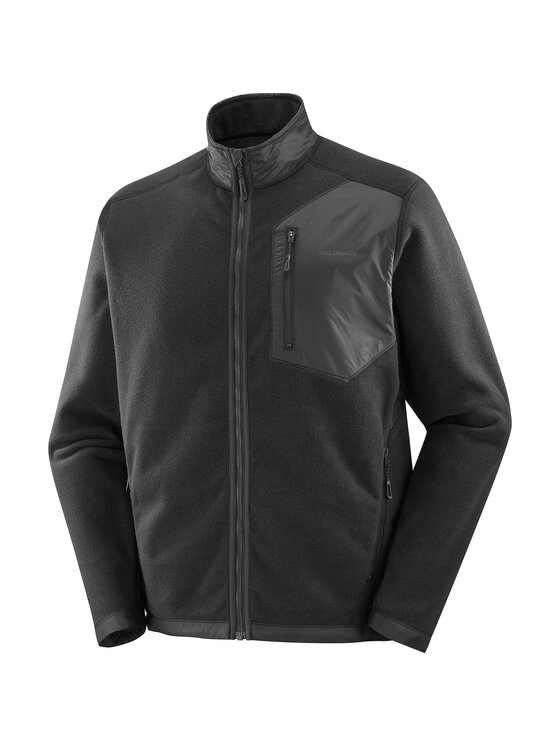 Salomon Salomon Bluza CHROMA FLEECE FZ Czarny Regular Fit