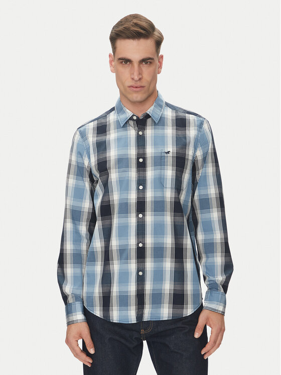 Mustang Camicia Chester 1016237 Blu Regular Fit, taglia : M