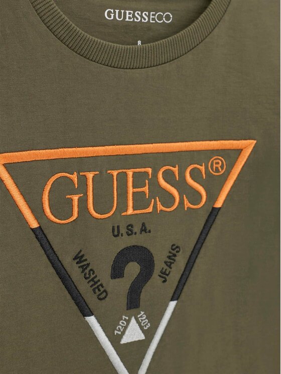 Guess Kids Guess Kids T-Shirt 185356 Zielony Classic Fit