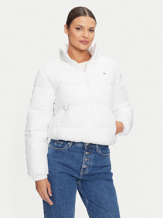 Tommy Jeans Tommy Jeans Geacă de iarnă Essential DW0DW18827 Alb Regular Fit