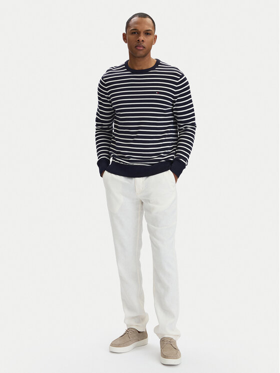 Tommy Hilfiger Tommy Hilfiger Chinosy Denton MW0MW42337 Biały Straight Fit