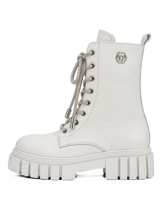PHILIPP PLEIN PHILIPP PLEIN Kotníková obuv s elastickým prvkem 31822 Bílá