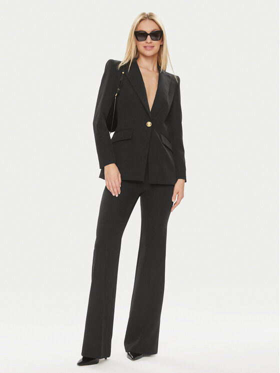 Babylon Babylon Kalhoty z materiálu S00563 Černá Regular Fit