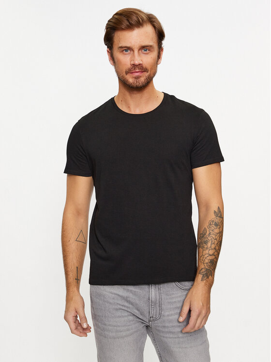 Lacoste Lacoste T-kreklu komplekts TH3451 Melns Regular Fit