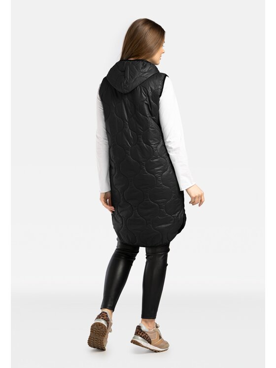 Perso Perso Bezrękawnik BLE230000F Czarny Regular Fit