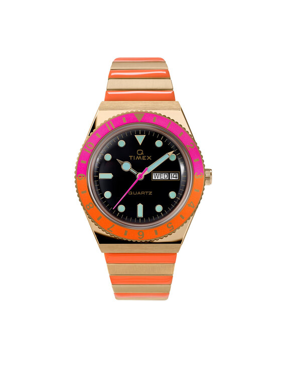 Timex Ročna ura Q Reissue Malibu TW2U81600 Oranžna