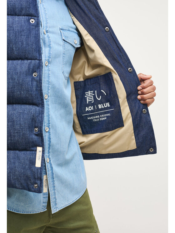 Mustang Mustang Smanicato Dennis Denim Quilt Blu Regular Fit