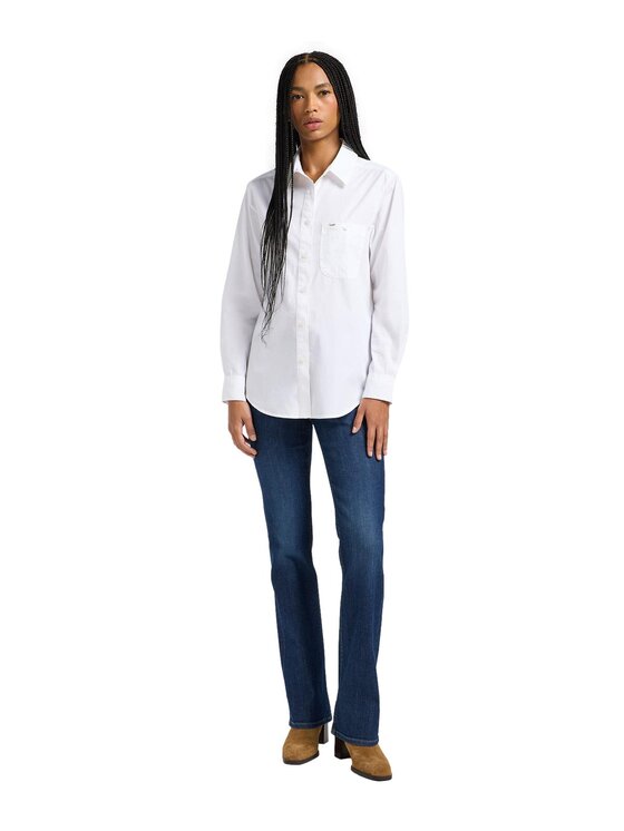 Lee Lee Koszula 112365098 Biały Regular Fit
