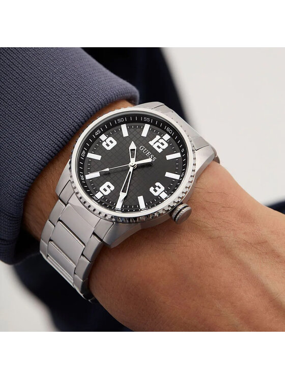 Guess Guess Hodinky GW0889G1 Strieborná