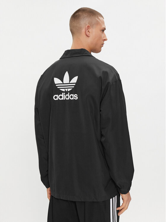 adidas adidas Prijelazna jakna Coach IA6371 Crna Regular Fit