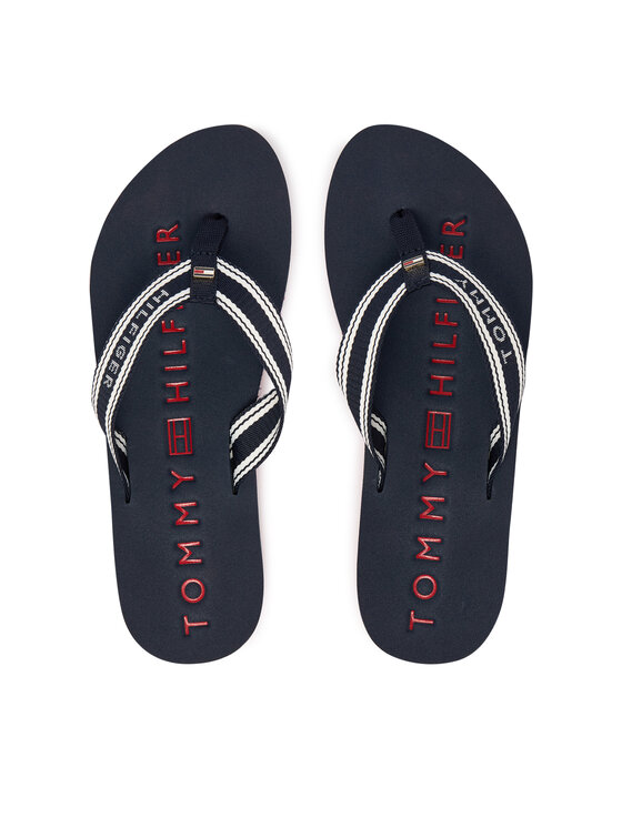 Tommy Hilfiger Tommy Hilfiger Šlepetės per pirštą Th Webbing Summer Sandal FW0FW09193 Tamsiai mėlyna
