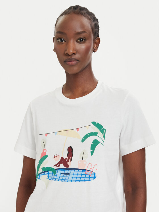 Vero Moda Vero Moda T-shirt Emily 10344804 Bianco Regular Fit