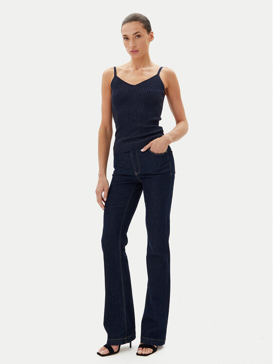 Fracomina Fracomina Top FR25ST4006K410J9 Tamnoplava Slim Fit