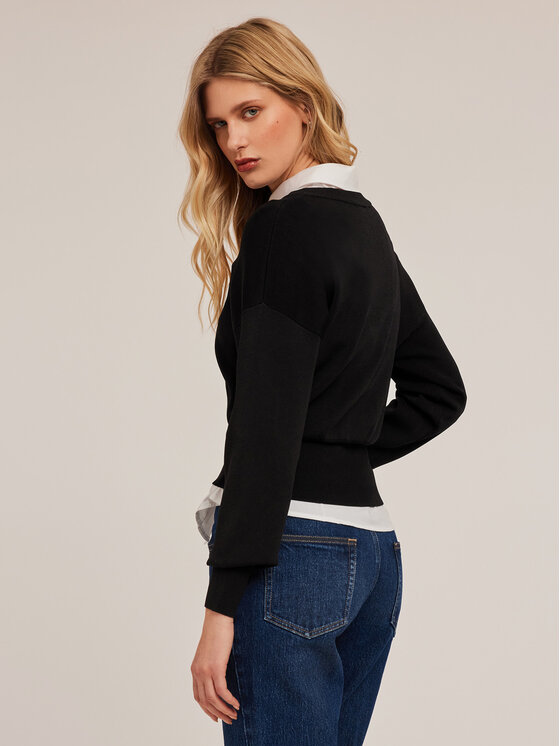 Motivi Motivi Cardigan M147W003182N033 Nero Regular Fit