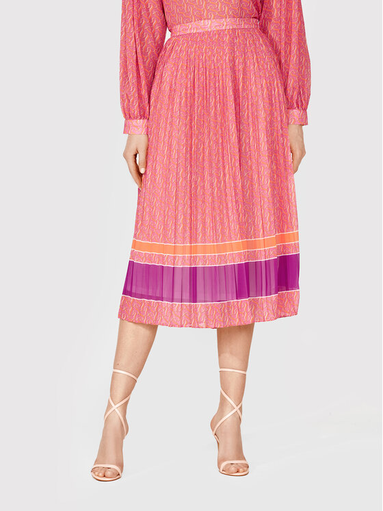 Simple Plisirano krilo SDD014 Roza Regular Fit