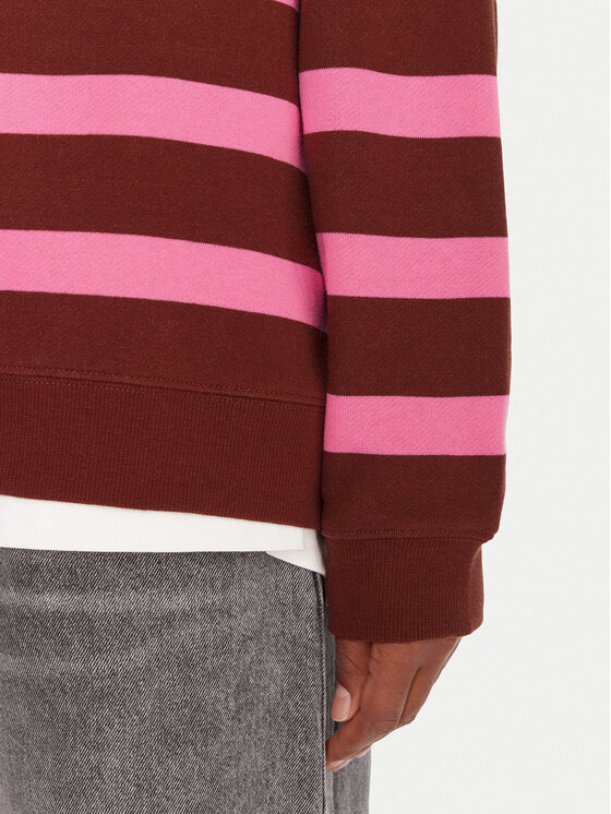 Roxy Roxy Mikina Strictly Stripes ERJFT05004 Ružová Oversize
