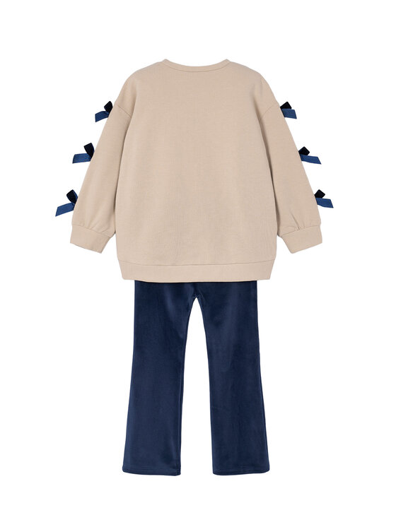 Mayoral Mayoral Комплект суитшърт и клин 4725 Бежов Regular Fit