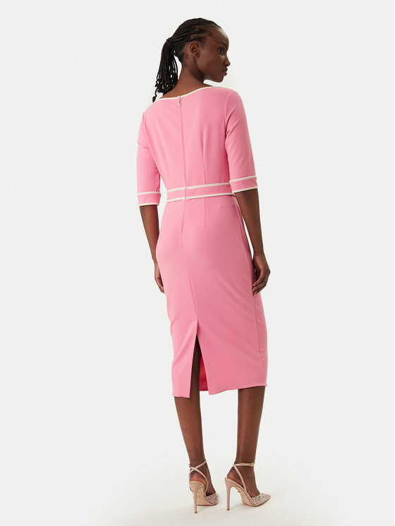 Rinascimento Rinascimento Cocktail obleka CFC0127991003 Roza Slim Fit