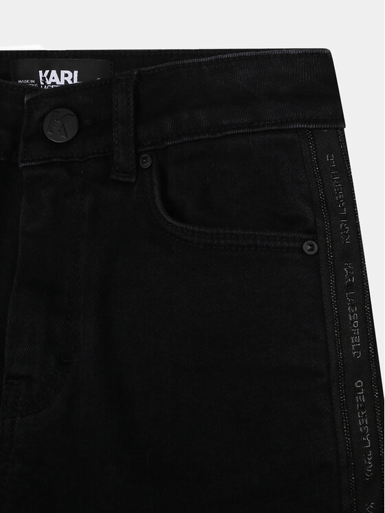 Karl Lagerfeld Kids Karl Lagerfeld Kids Jeansy Z14217 D Czarny Mom Fit