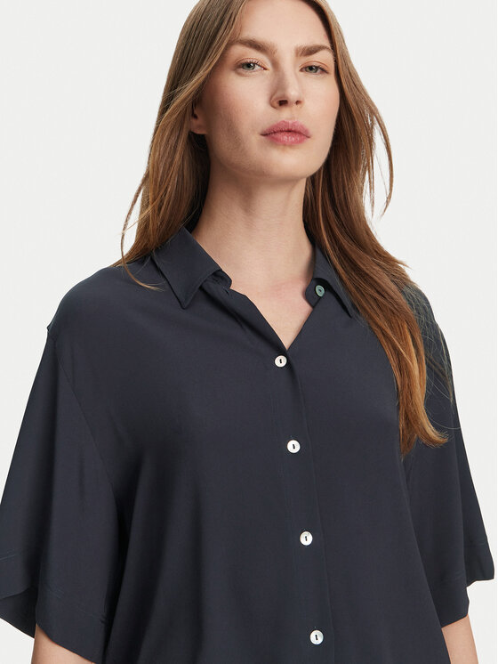 Marella Marella Camicia Ouvert 2513111154 Blu scuro Regular Fit