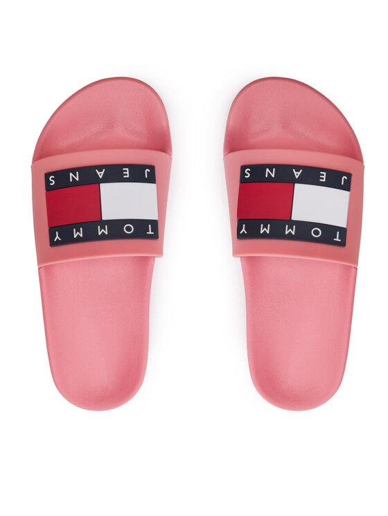 Tommy Jeans Tommy Jeans Παντόφλες Tommy Jeans Flag Pool Slide Ess EN0EN02115 Ροζ