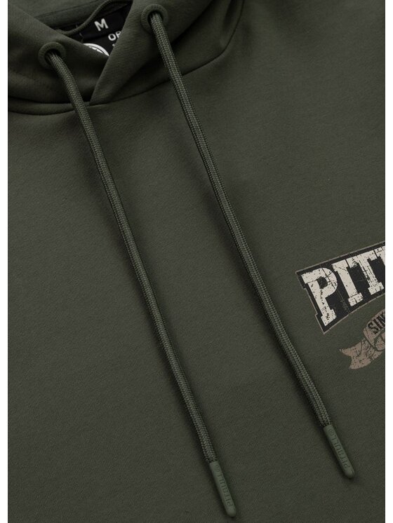 PITBULL PITBULL Bluza Bluza męska z kapturem TROUBLEMAKER L Zielony Regular Fit