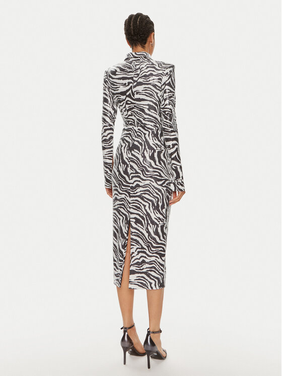 ROTATE ROTATE Cocktail obleka Simone 1125782959 Črna Slim Fit