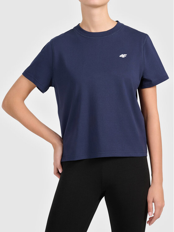 4F 4F T-Shirt 4FWMM00TTSHF3310-31S Granatowy Active Fit