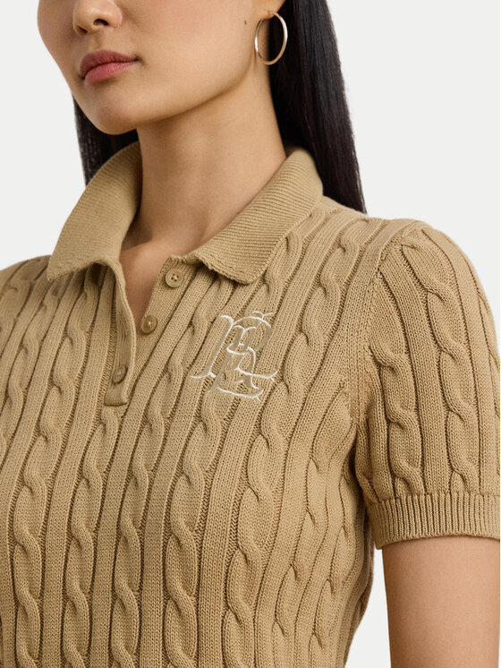 LAUREN RALPH LAUREN LAUREN RALPH LAUREN Megztinis 200932224011 Smėlio Slim Fit