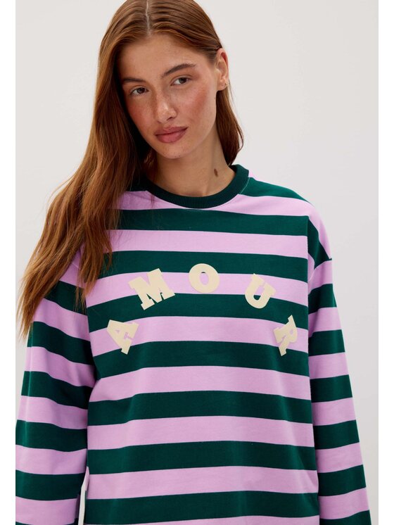 Mirons Mirons Longsleeve Print Kolorowy Regular Fit