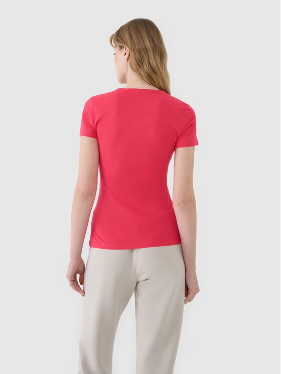 4F 4F Tričko 4FWSS25TTSHF1995-54S Ružová Slim Fit