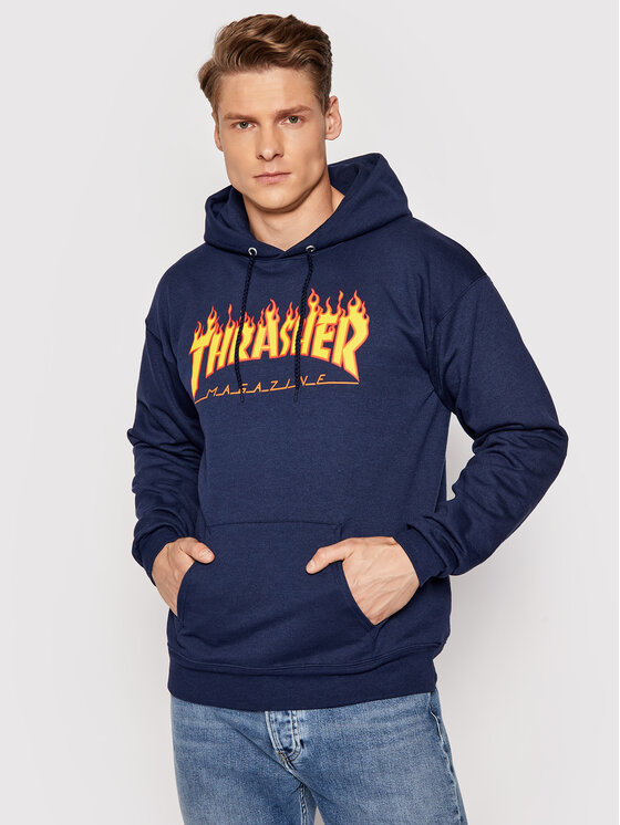 Thrasher Thrasher Світшот Flame Cиній Regular Fit