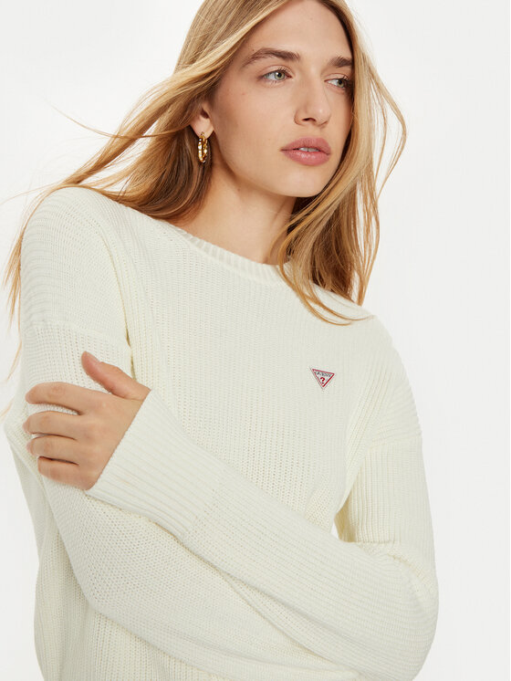 Guess Jeans Guess Jeans Pullover W4BR08 Z3HM1 Écru Regular Fit