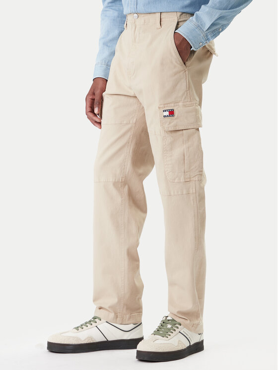 Tommy Jeans Tommy Jeans Szövet nadrág Sonny DM0DM22651 Bézs Slim Fit