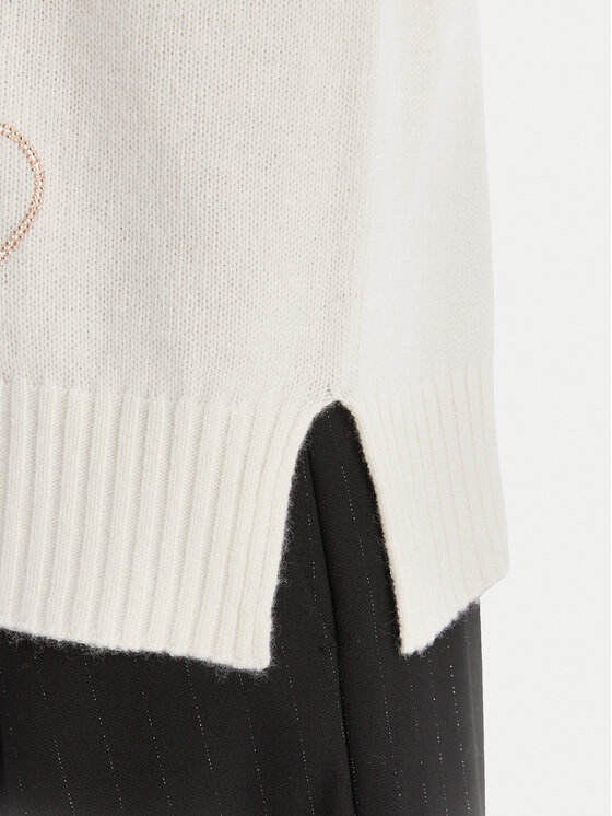 Liu Jo Liu Jo Pullover MF5444 MS76L Écru Regular Fit
