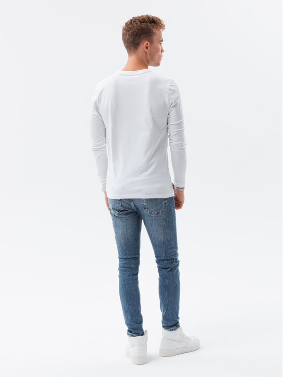 Ombre Ombre S dlouhým rukávem OM-LSCL-0102 Bílá Regular Fit