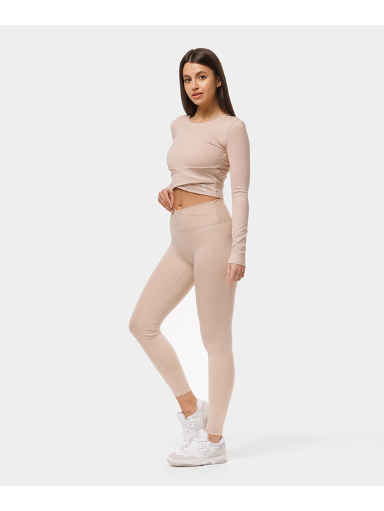 Carpatree Carpatree Top Crossover top Beżowy Fitted Fit
