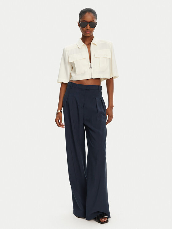Patrizia Pepe Patrizia Pepe Pantaloni din material 2P1670/A573-C789 Bleumarin Regular Fit