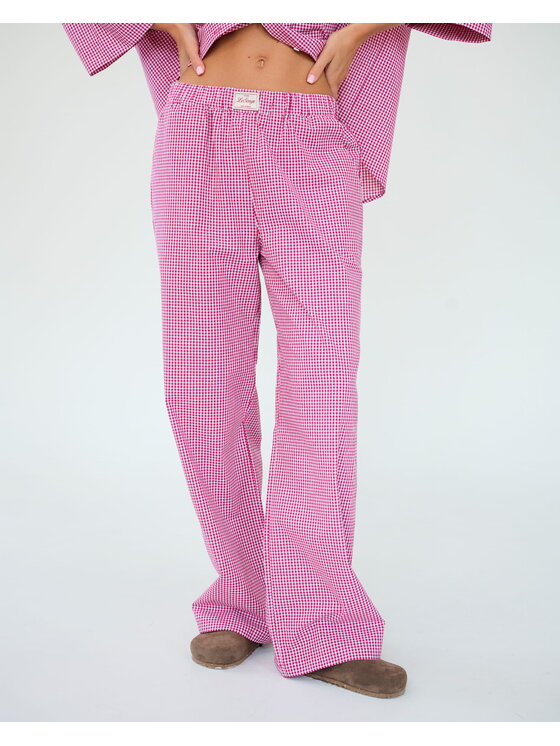 Le Songe Le Songe Spodnie materiałowe CHERRY Różowy Basic Fit