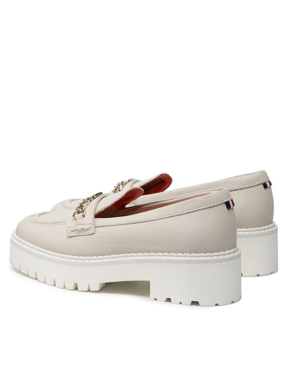 Tommy Hilfiger Tommy Hilfiger Poltopánky Th Chain Chunky Loafer FW0FW06166 Sivá