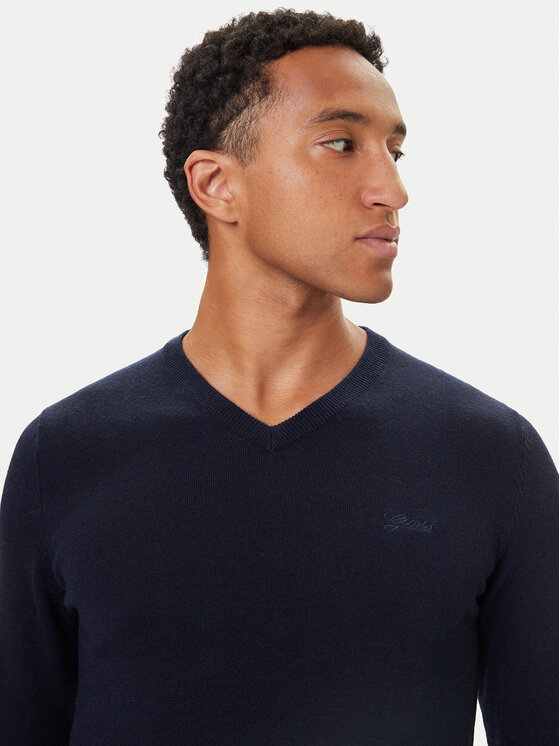 Guess Guess Džemperis M5YR27 Z0122 Tumši zils Slim Fit