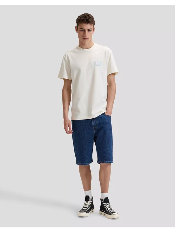 Lee Lee T-Shirt DAILY DOSE TEE Biały Relaxed Fit