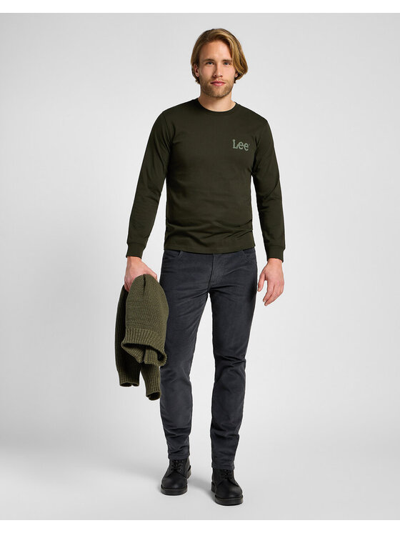 Lee Lee Spodnie materiałowe RIDER Szary Slim Fit